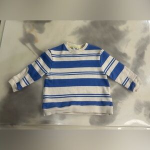 Zara Baby Blue and White Striped Sweater | Like New | 9-12months